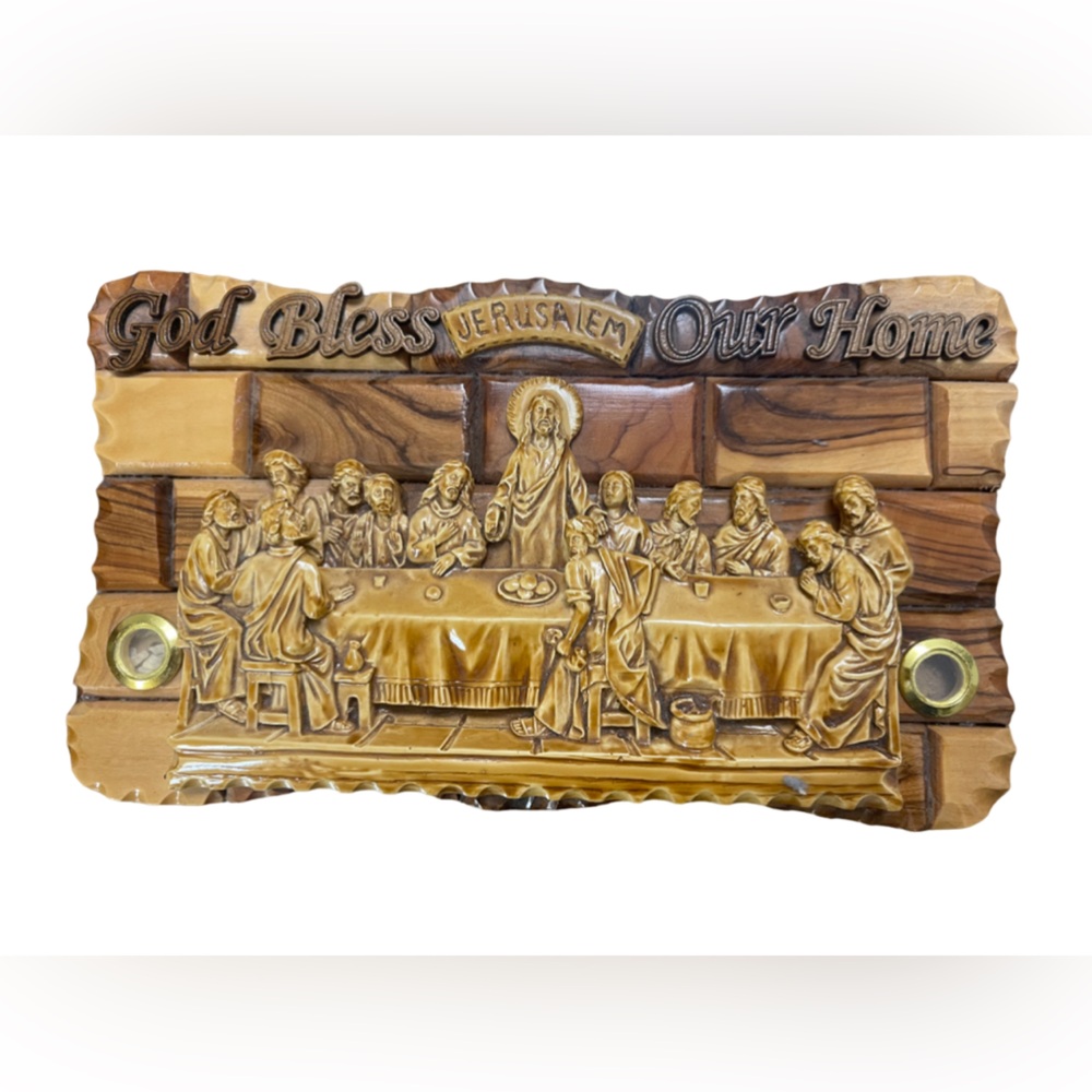 THE LAST SUPPER- Jesus dinner with the 12 Apostles Wall Art 9.5 inches W